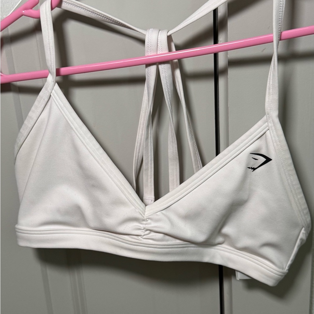 Gymshark White Strappy Sports Bra
